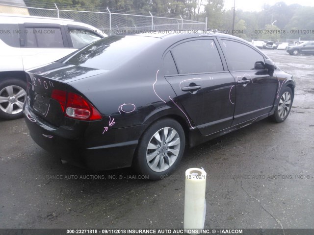 2HGFA16507H306543 - 2007 HONDA CIVIC LX BLACK photo 4