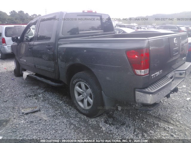 1N6AA07C29N318524 - 2009 NISSAN TITAN XE/SE/LE/PRO-4X GRAY photo 3