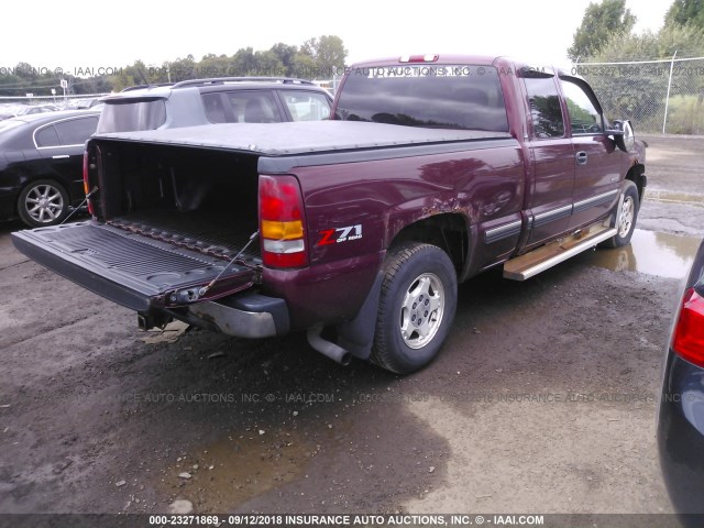 2GCEK19V121383443 - 2002 CHEVROLET SILVERADO K1500 MAROON photo 4