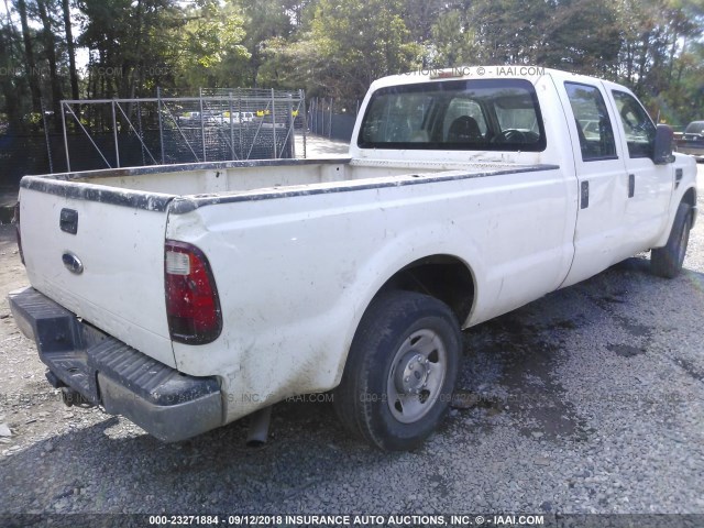 1FTWW30538EC48974 - 2008 FORD F350 SRW SUPER DUTY WHITE photo 4