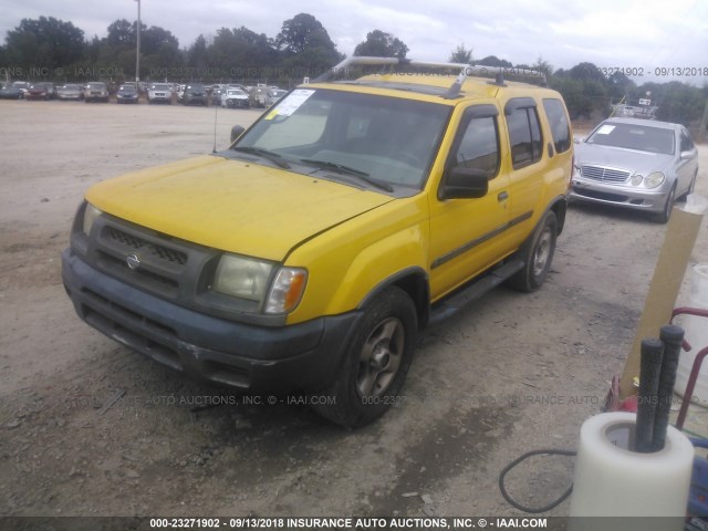 5N1ED28YX1C516099 - 2001 NISSAN XTERRA XE/SE YELLOW photo 2