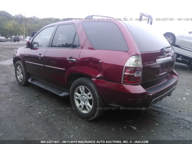 2HNYD18935H547678 - 2005 ACURA MDX TOURING RED photo 3