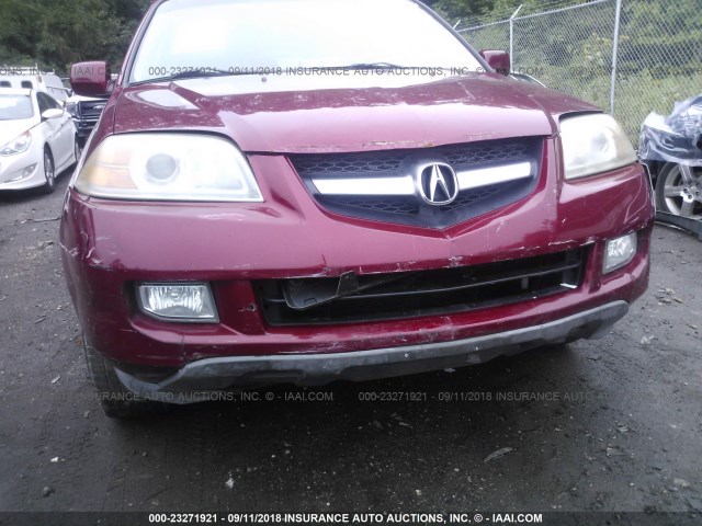 2HNYD18935H547678 - 2005 ACURA MDX TOURING RED photo 6