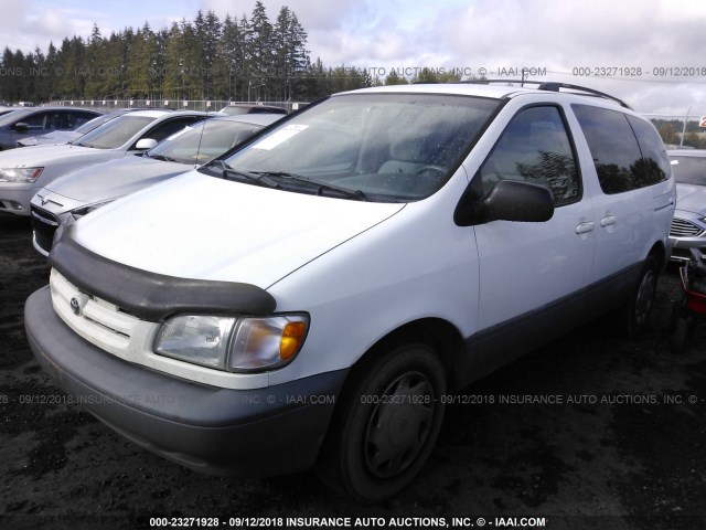 4T3ZF13C0YU305247 - 2000 TOYOTA SIENNA LE/XLE WHITE photo 2