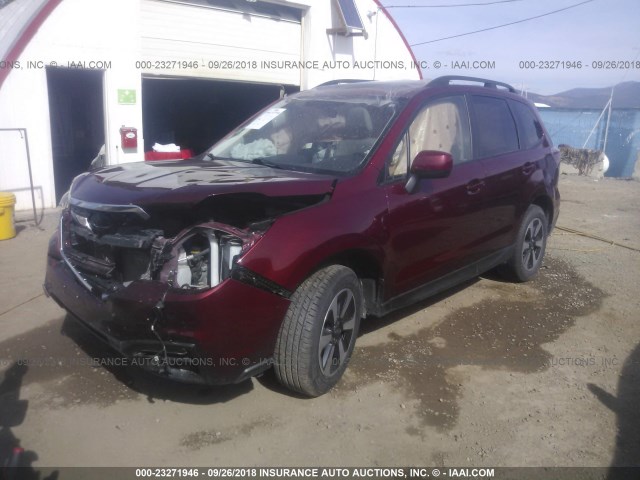 JF2SJAEC9HH405934 - 2017 SUBARU FORESTER 2.5I PREMIUM RED photo 2