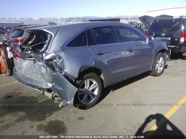 5J8TB4H58FL007849 - 2015 ACURA RDX TECHNOLOGY SILVER photo 4