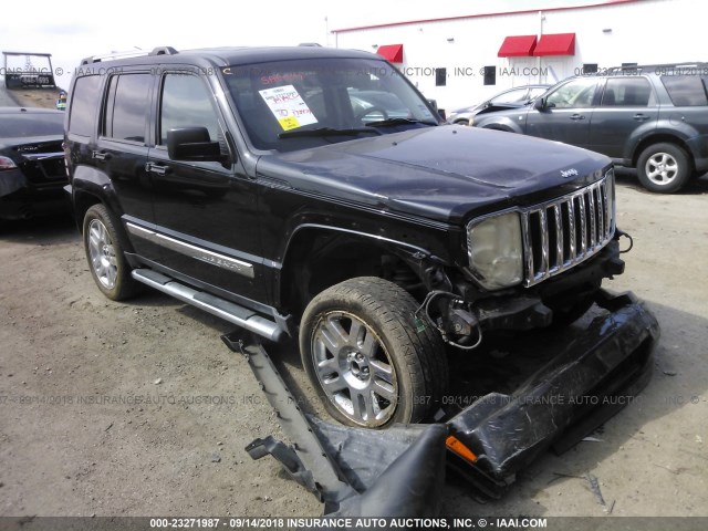 1J8GP58K68W284054 - 2008 JEEP LIBERTY LIMITED BLACK photo 1