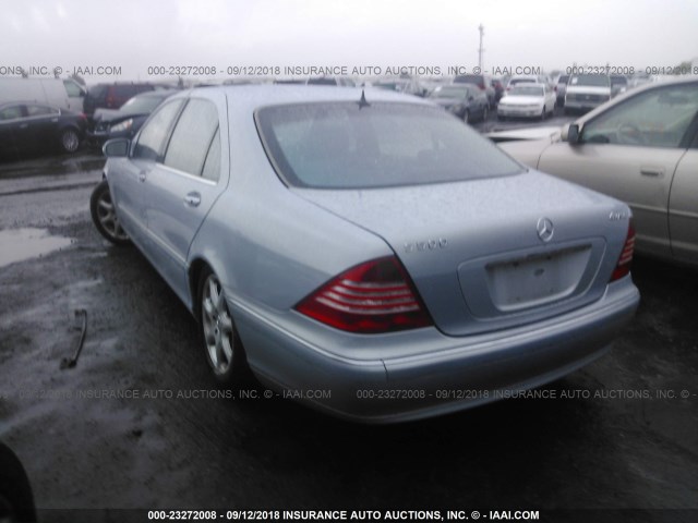 WDBNG84J83A373271 - 2003 MERCEDES-BENZ S 500 4MATIC BLUE photo 3