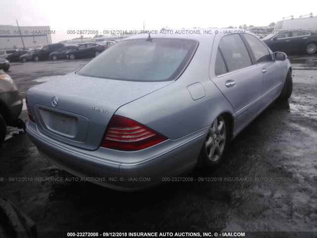 WDBNG84J83A373271 - 2003 MERCEDES-BENZ S 500 4MATIC BLUE photo 4