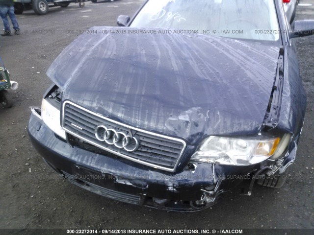 WAUEH64B61N159572 - 2001 AUDI A6 2.8 QUATTRO Dark Blue photo 6