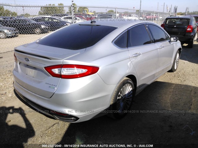 3FA6P0K98GR362112 - 2016 FORD FUSION TITANIUM SILVER photo 4