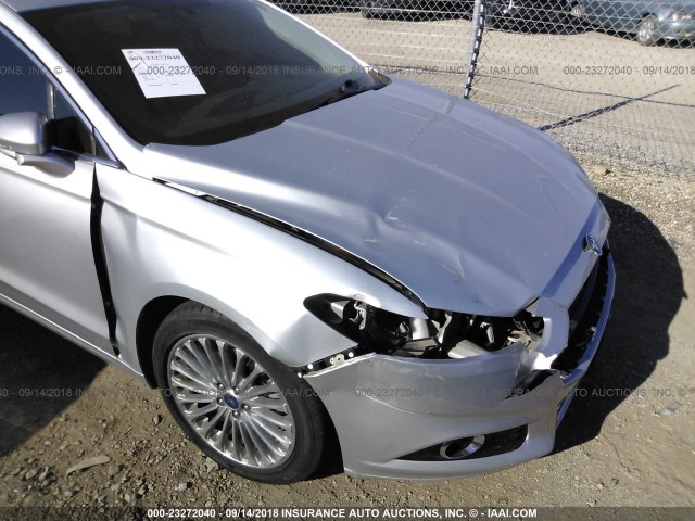 3FA6P0K98GR362112 - 2016 FORD FUSION TITANIUM SILVER photo 6