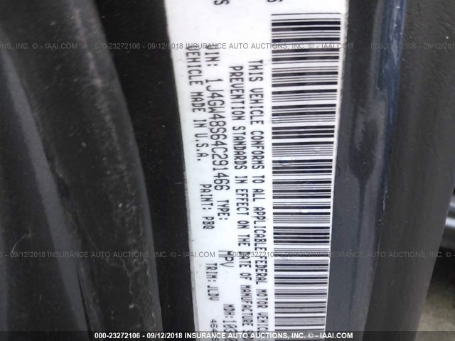 1J4GW48S64C291466 - 2004 JEEP GRAND CHEROKEE LAREDO/COLUMBIA/FREEDOM 青绿色 照片 9