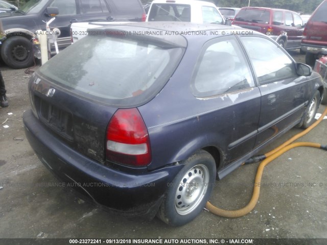 2HGEJ6324XH110916 - 1999 HONDA CIVIC CX Dark Blue photo 4