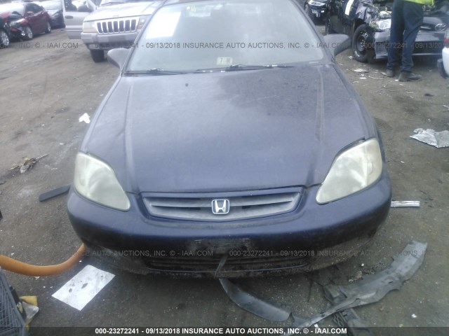 2HGEJ6324XH110916 - 1999 HONDA CIVIC CX Dark Blue photo 6