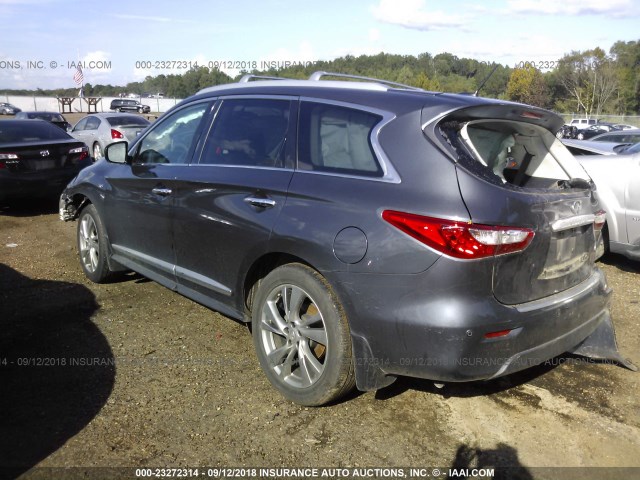 5N1AL0MM8EC519193 - 2014 INFINITI QX60 GRAY photo 3