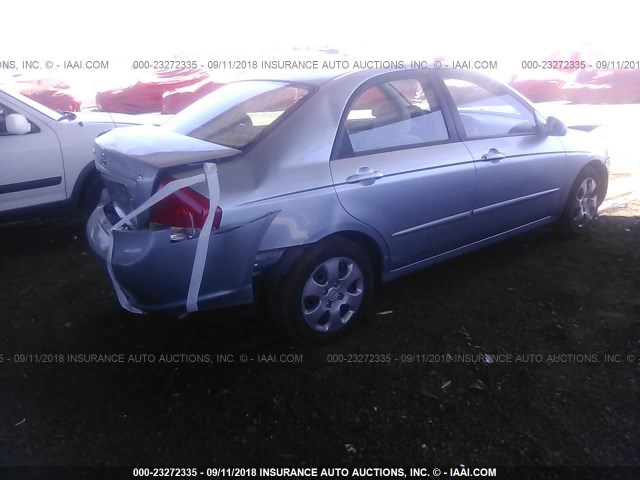 KNAFE121675449944 - 2007 KIA SPECTRA EX/LX BLUE photo 4