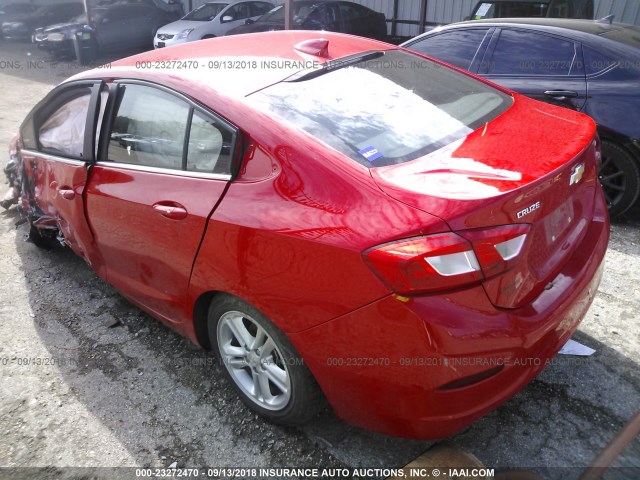 1G1BE5SM4H7238162 - 2017 CHEVROLET CRUZE LT RED photo 3