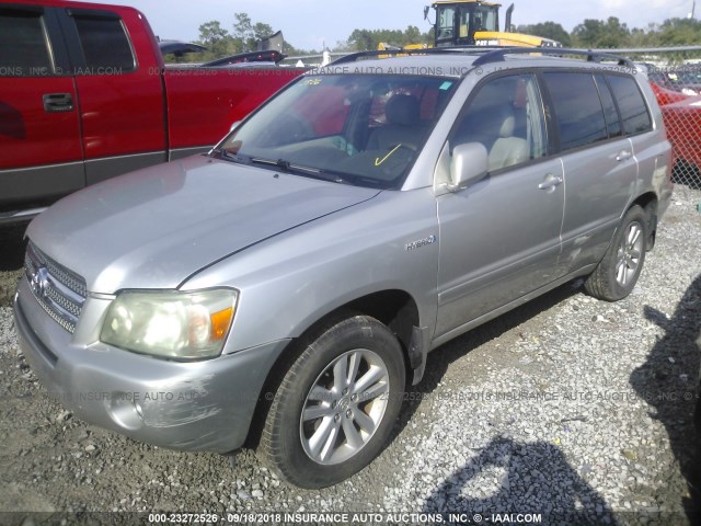 JTEDW21A360014787 - 2006 TOYOTA HIGHLANDER HYBRID SILVER photo 2