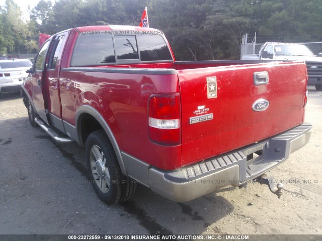 1FTPX12555NB50348 - 2005 FORD F150 RED photo 3