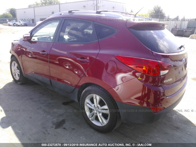 KM8JUCAC9CU453478 - 2012 HYUNDAI TUCSON GLS/LIMITED RED photo 3