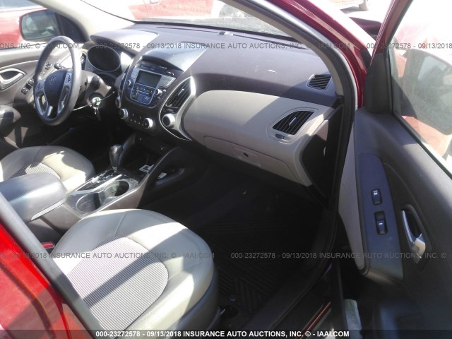 KM8JUCAC9CU453478 - 2012 HYUNDAI TUCSON GLS/LIMITED RED photo 5