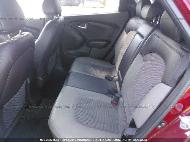 KM8JUCAC9CU453478 - 2012 HYUNDAI TUCSON GLS/LIMITED RED photo 8