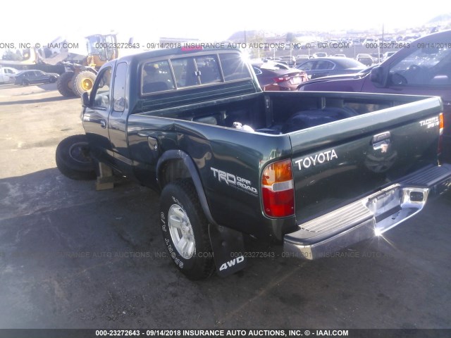 4TAWN72N3YZ638551 - 2000 TOYOTA TACOMA XTRACAB GREEN photo 3