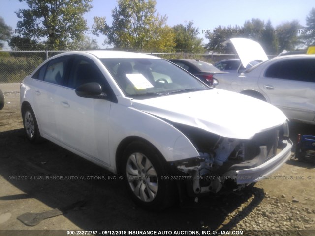 1G1PC5SH5C7383878 - 2012 CHEVROLET CRUZE LS WHITE photo 1