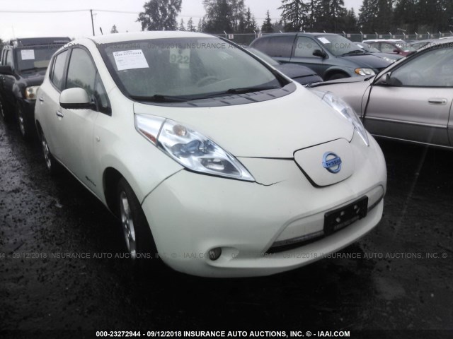 JN1AZ0CP6CT022318 - 2012 NISSAN LEAF SV/SL WHITE photo 1