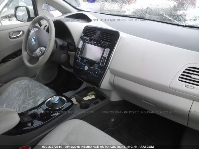 JN1AZ0CP6CT022318 - 2012 NISSAN LEAF SV/SL WHITE photo 5