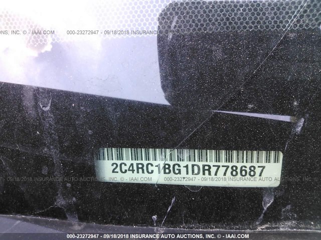 2C4RC1BG1DR778687 - 2013 CHRYSLER TOWN & COUNTRY TOURING GRAY photo 9