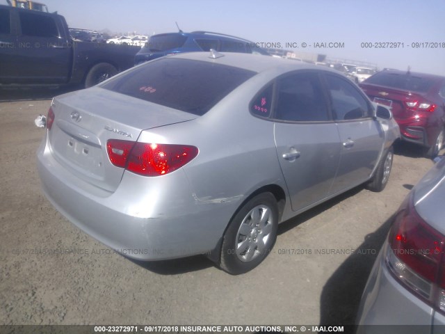 KMHDU46D29U647122 - 2009 HYUNDAI ELANTRA GLS/SE SILVER photo 4