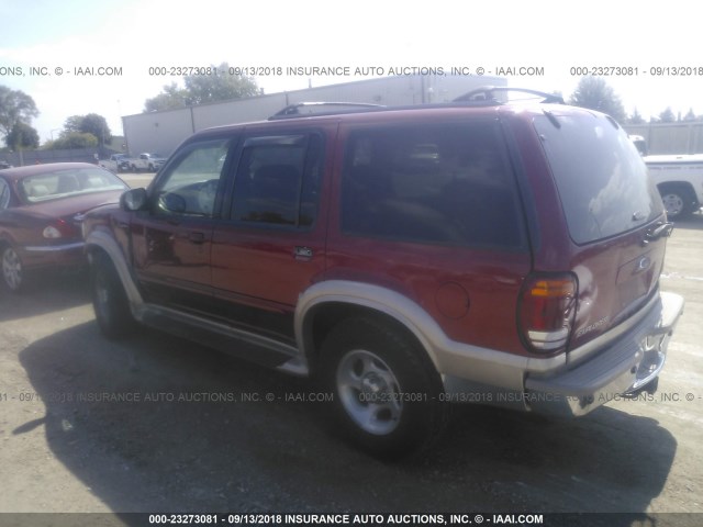 1FMDU74E8YZC29081 - 2000 FORD EXPLORER EDDIE BAUER RED photo 3