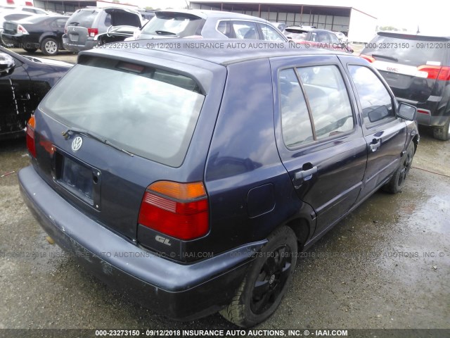 3VWFA81H1VM014288 - 1997 VOLKSWAGEN GOLF GL BLUE photo 4