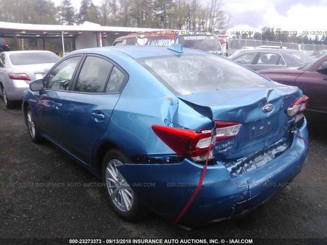 4S3GKAD66J3623765 - 2018 SUBARU IMPREZA PREMIUM PLUS BLUE photo 3