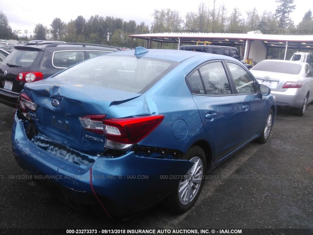 4S3GKAD66J3623765 - 2018 SUBARU IMPREZA PREMIUM PLUS BLUE photo 4