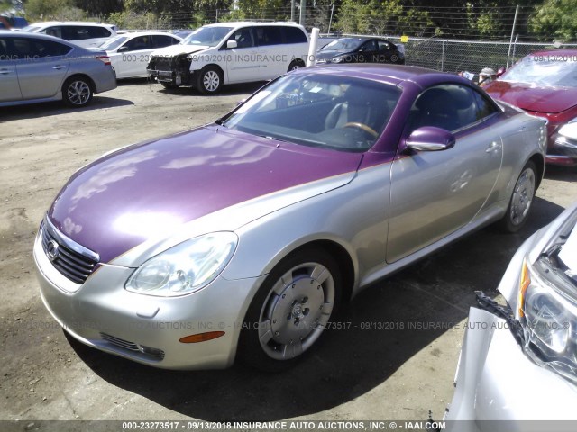 JTHFN48Y520009050 - 2002 LEXUS SC 430 SILVER photo 2