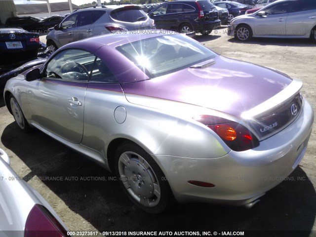 JTHFN48Y520009050 - 2002 LEXUS SC 430 SILVER photo 3