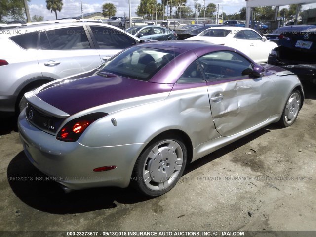 JTHFN48Y520009050 - 2002 LEXUS SC 430 SILVER photo 4