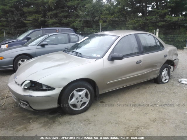 1G1JF524917129159 - 2001 CHEVROLET CAVALIER LS GOLD photo 2