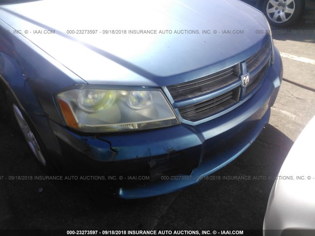 1B3LC46B99N540968 - 2009 DODGE AVENGER SE/SXT BLUE photo 6