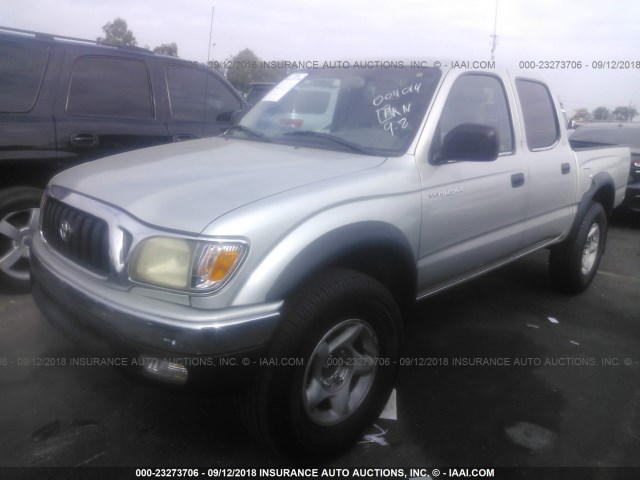 5TEGN92N72Z004014 - 2002 TOYOTA TACOMA DOUBLE CAB PRERUNNER SILVER photo 2