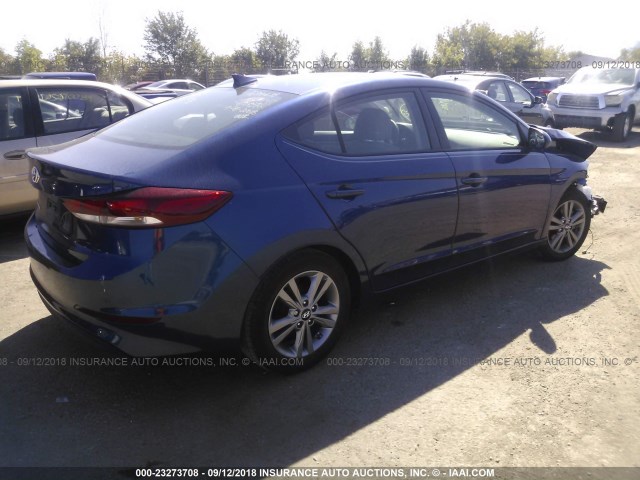 5NPD84LF7HH041287 - 2017 HYUNDAI ELANTRA SE/VALUE/LIMITED BLUE photo 4