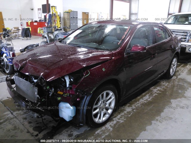 1G11C5SL1FF166316 - 2015 CHEVROLET MALIBU 1LT მუქწითელი ფოტო 2