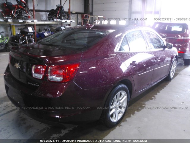 1G11C5SL1FF166316 - 2015 CHEVROLET MALIBU 1LT მუქწითელი ფოტო 4