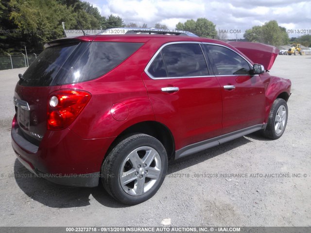 1GNALDEK0EZ123501 - 2014 CHEVROLET EQUINOX LTZ RED photo 4