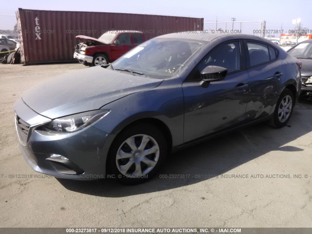 JM1BM1T7XE1117257 - 2014 MAZDA 3 SV GRAY photo 2