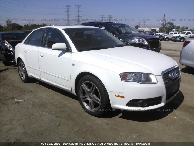 WAUDF78E08A038209 - 2008 AUDI A4 2.0T QUATTRO WHITE photo 1