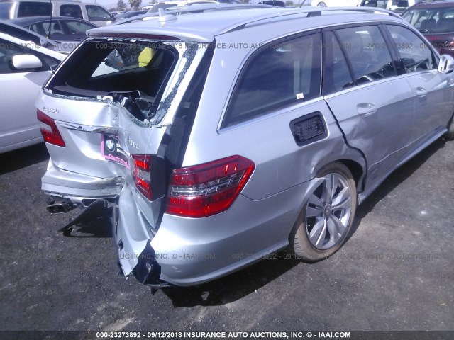 WDDHH8HB6BA363809 - 2011 MERCEDES-BENZ E 350 4MATIC WAGON SILVER photo 6